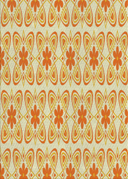 Patterned Khaki Gold Novelty Rug, pat410