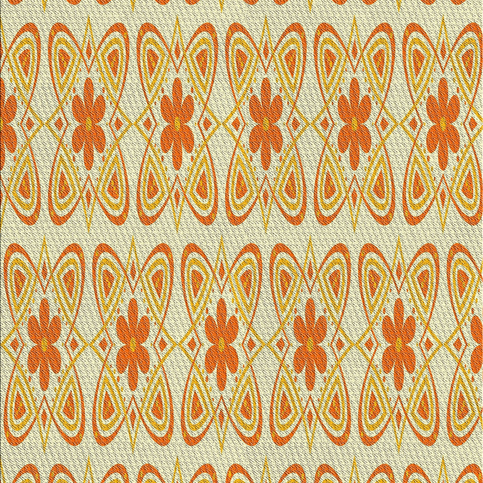 Patterned Khaki Gold Novelty Rug, pat410