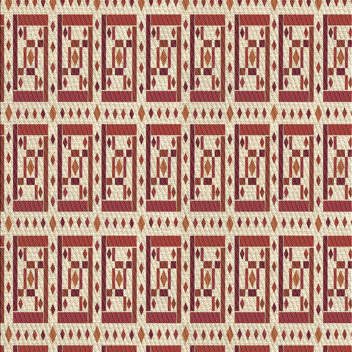 Patterned Red Rug, pat411brn