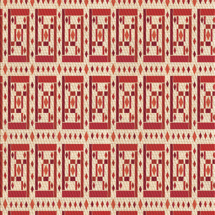 Patterned Pastel Orange Rug, pat411org