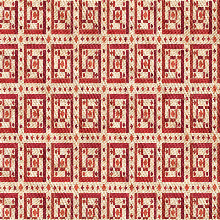 Round Patterned Pastel Orange Rug, pat411org