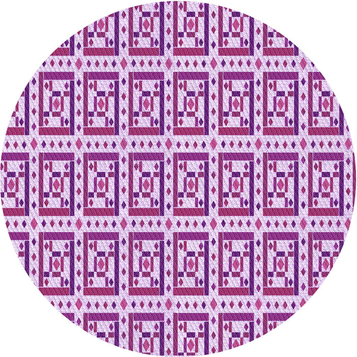 Square Patterned Blossom Pink Rug, pat411pur