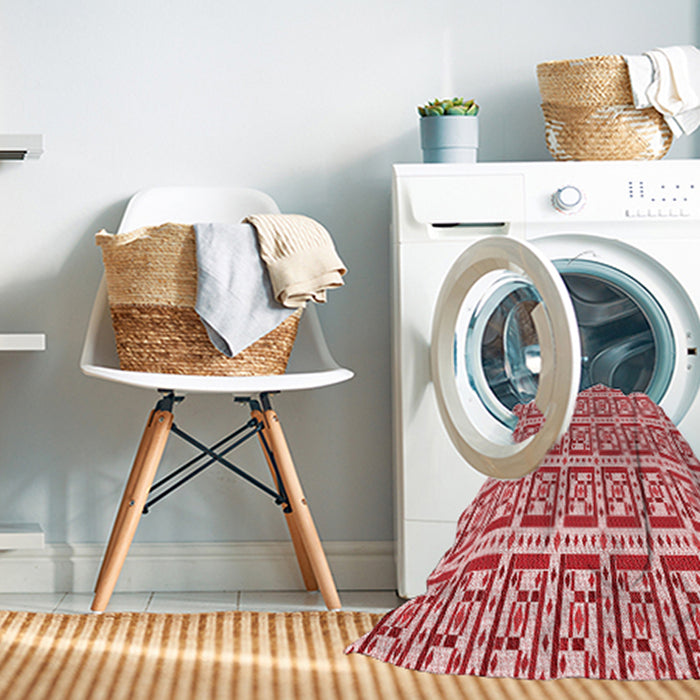 Machine Washable Transitional Red Rug in a Washing Machine, wshpat411rd