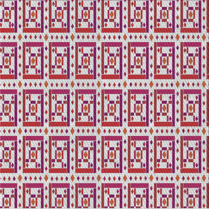 Square Patterned Gray Novelty Rug, pat411