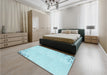 Patterned Diamond Blue Rug in a Bedroom, pat412lblu