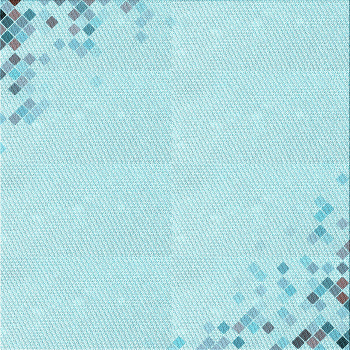 Round Machine Washable Transitional Diamond Blue Rug, wshpat412lblu