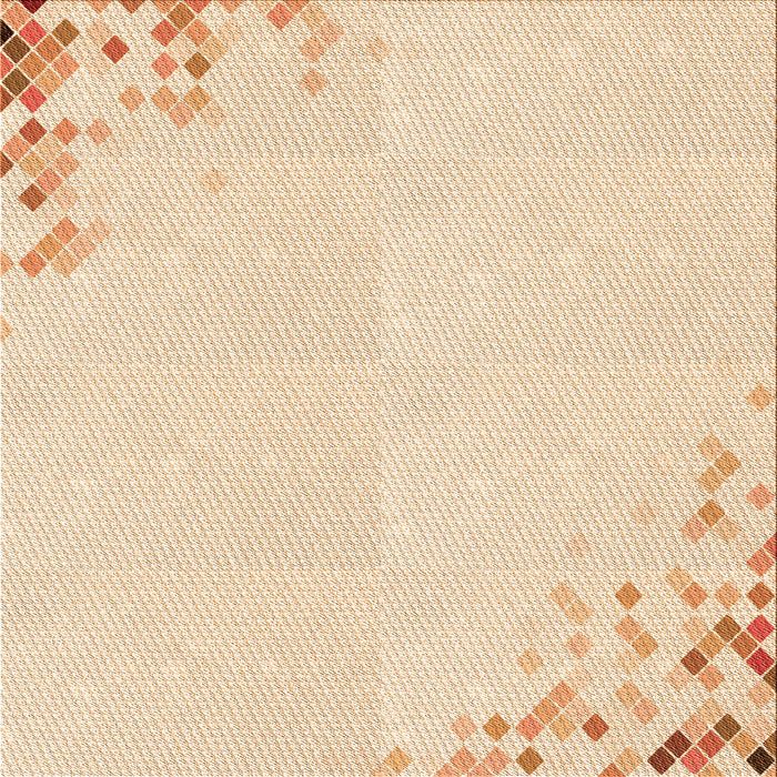 Round Patterned Moccasin Beige Rug, pat412org