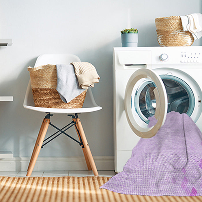 Machine Washable Transitional Violet Purple Rug in a Washing Machine, wshpat412pur