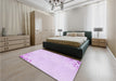 Patterned Violet Purple Rug in a Bedroom, pat412pur