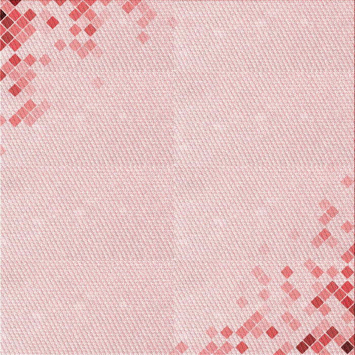 Round Machine Washable Transitional Light Coral Pink Rug, wshpat412rd