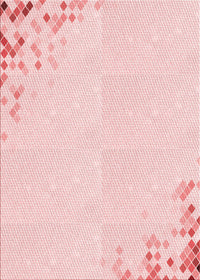 Machine Washable Transitional Light Coral Pink Rug, wshpat412rd