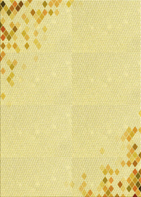 Machine Washable Transitional Sun Yellow Rug, wshpat412yw