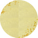 Square Patterned Sun Yellow Rug, pat412yw