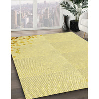 Patterned Sun Yellow Rug, pat412yw