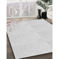 Patterned Dark Gray Novelty Rug, pat412