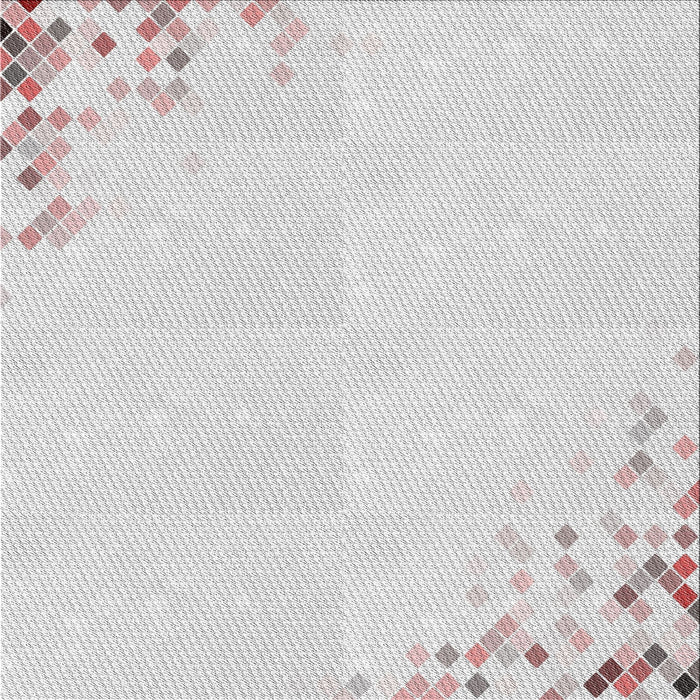 Square Patterned Dark Gray Novelty Rug, pat412