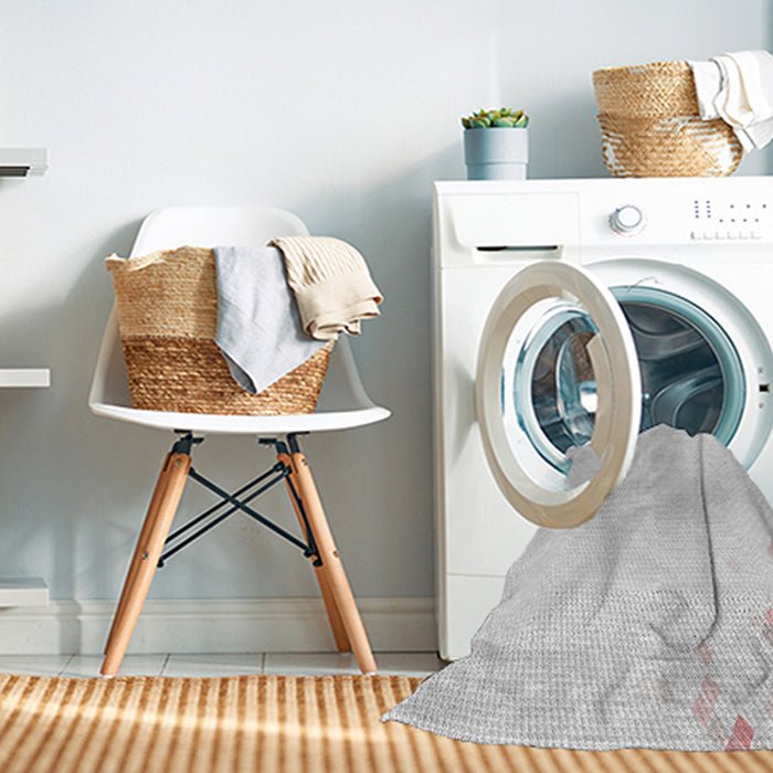 Machine Washable Transitional Dark Gray Rug in a Washing Machine, wshpat412