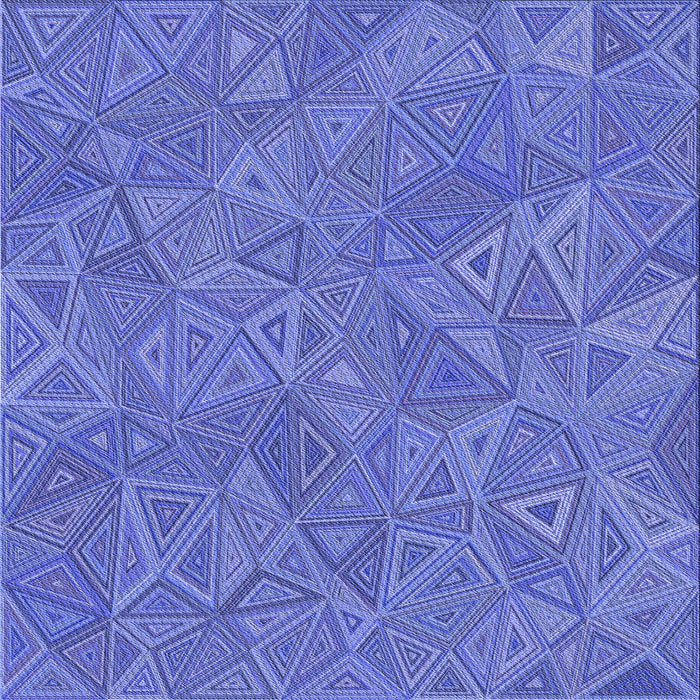 Round Patterned Sky Blue Rug, pat413blu