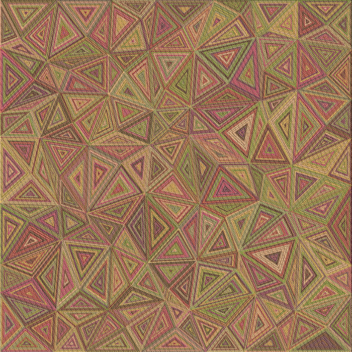 Round Patterned Caramel Brown Rug, pat413brn