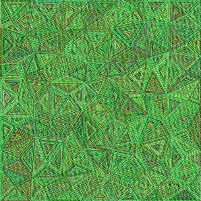 Round Machine Washable Transitional Seaweed Green Rug, wshpat413grn