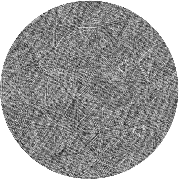 Square Patterned Ash Gray Rug, pat413gry