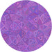 Square Patterned Purple Rug, pat413pur