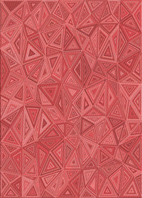 Machine Washable Transitional Red Rug, wshpat413rd