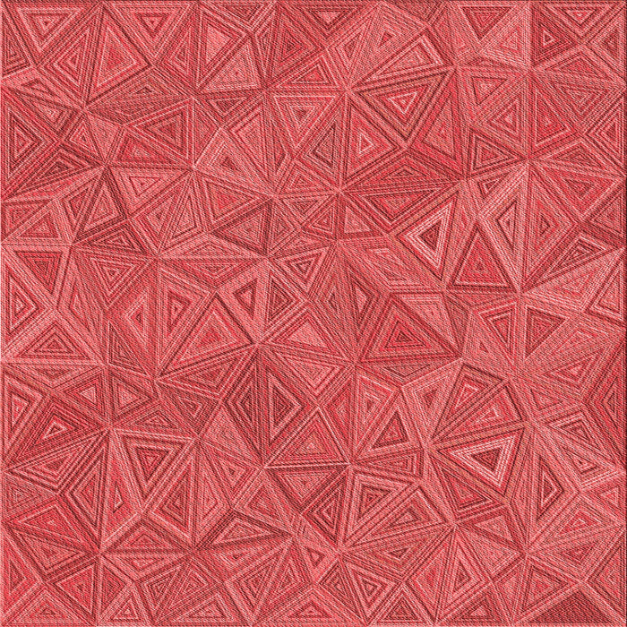 Round Patterned Red Rug, pat413rd