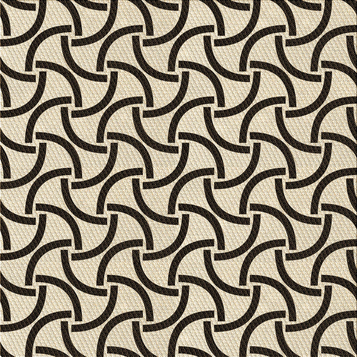 Round Patterned Milk Chocolate Brown Rug, pat414brn