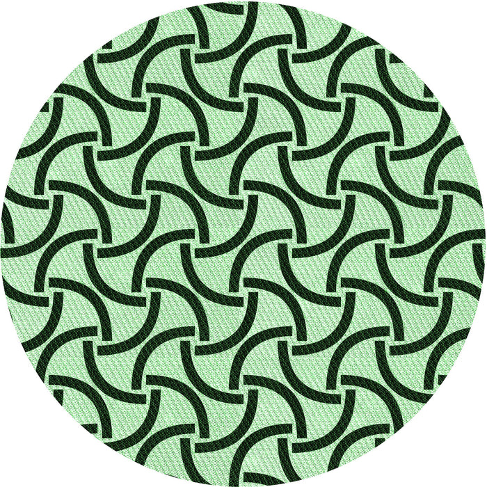 Square Patterned Dark Forest Green Rug, pat414grn