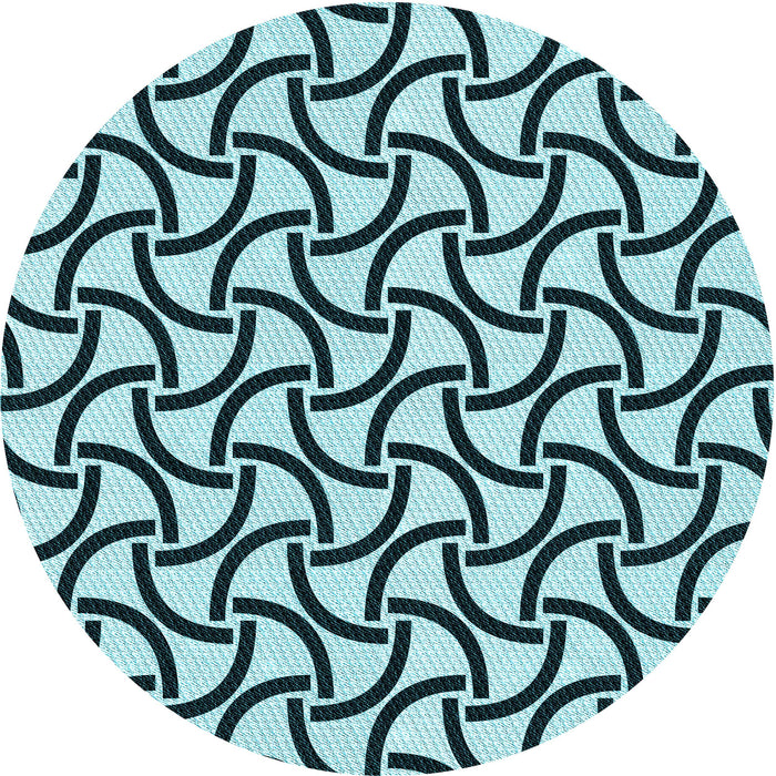 Square Machine Washable Transitional Medium Teal Green Rug in a Living Room, wshpat414lblu