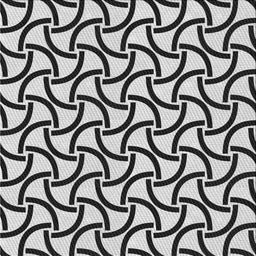 Square Patterned Platinum Gray Novelty Rug, pat414