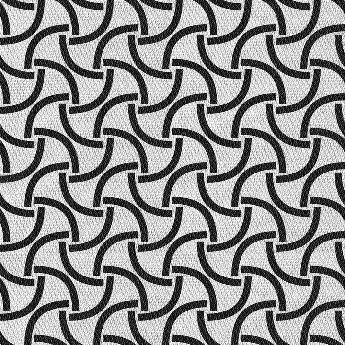 Square Patterned Platinum Gray Novelty Rug, pat414