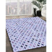 Machine Washable Transitional Blue Rug in a Family Room, wshpat415blu