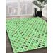 Machine Washable Transitional Green Rug in a Family Room, wshpat415grn