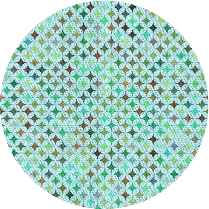 Square Machine Washable Transitional Mint Green Rug in a Living Room, wshpat415lblu