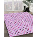 Machine Washable Transitional Orchid Purple Rug in a Family Room, wshpat415pur