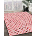 Machine Washable Transitional Light Red Pink Rug in a Family Room, wshpat415rd