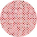Square Machine Washable Transitional Light Red Pink Rug in a Living Room, wshpat415rd