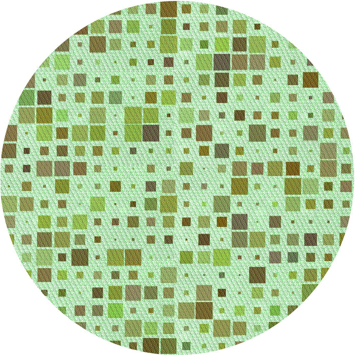 Square Patterned Mint Green Rug, pat416grn