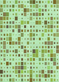 Machine Washable Transitional Mint Green Rug, wshpat416grn