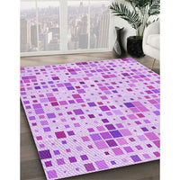 Patterned Blossom Pink Rug, pat416pur