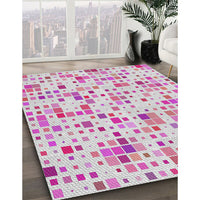 Patterned Pink Modern Rug, pat416