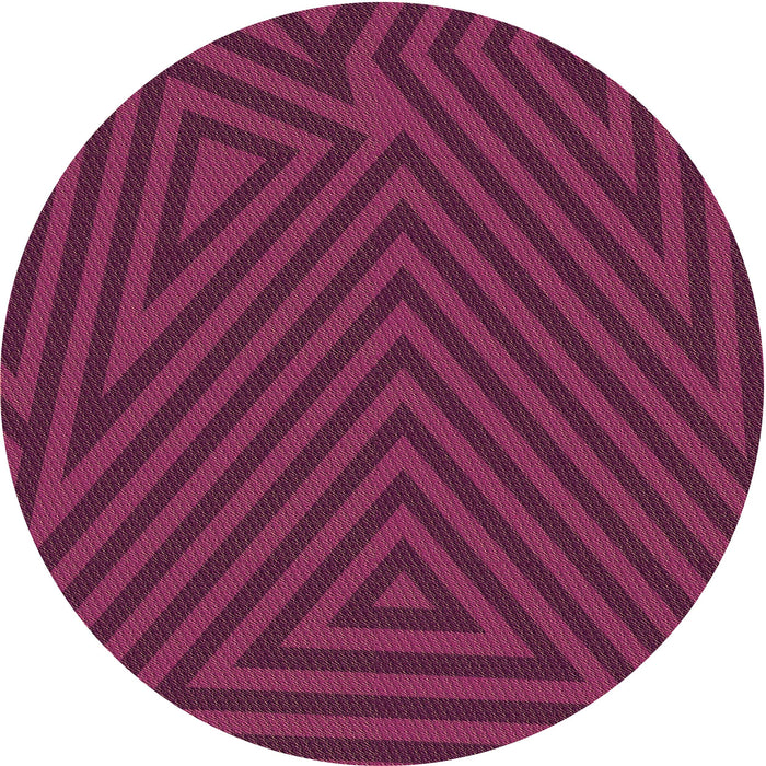 Square Patterned Burnt Pink Rug, pat417brn