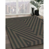 Patterned Burgundy Brown Rug, pat417grn