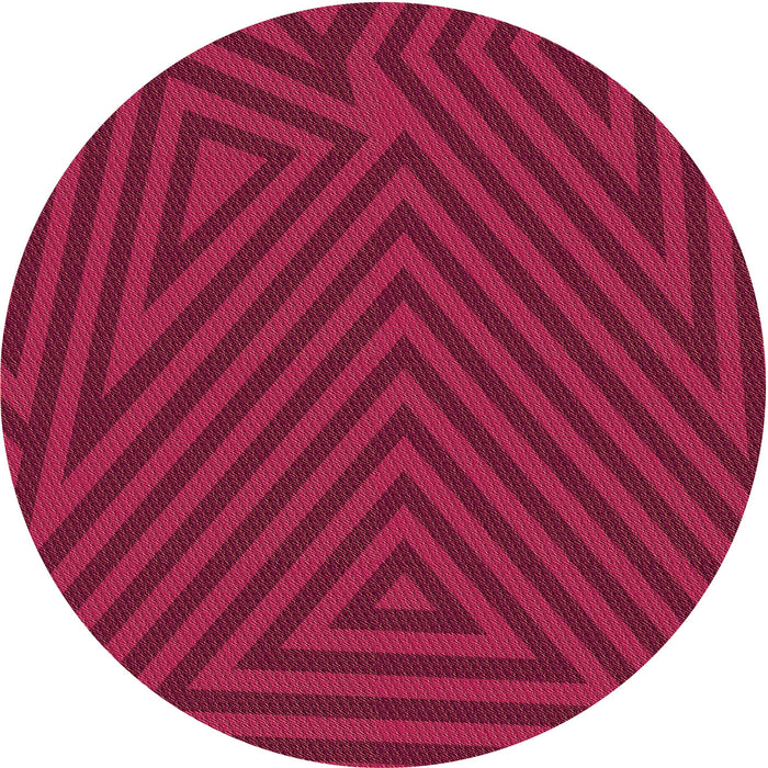 Square Patterned Raspberry Red Rug, pat417org