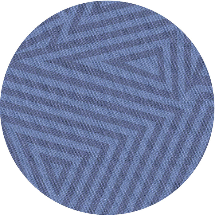 Square Patterned Azure Blue Rug, pat418blu