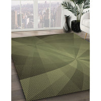 Patterned Army Green Rug, pat419brn