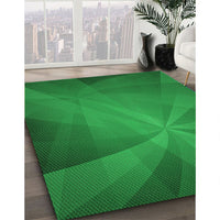 Patterned Green Rug, pat419grn