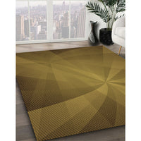 Patterned Dark Bronze Brown Rug, pat419org